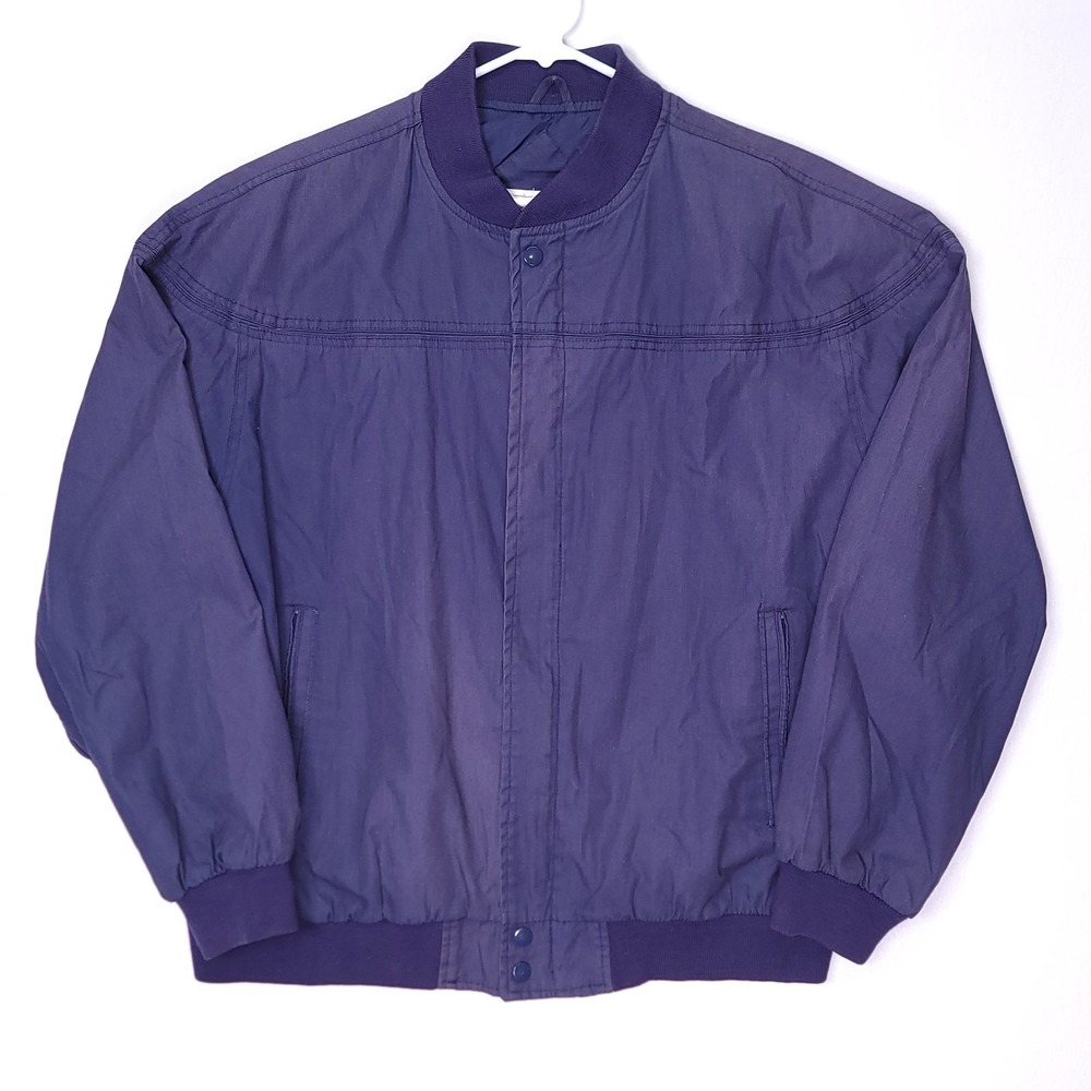 Vintage Arnold Palmer Bomber Jacket Mens XL Blue Faded‎ Golf Coat